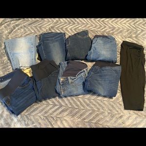 Maternity jeans and skirt